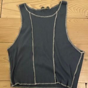 Grey blue tank top size XL